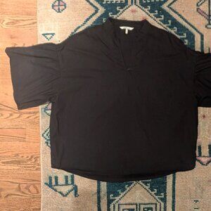 Black Cotton Trapeze top/Commune/Size M